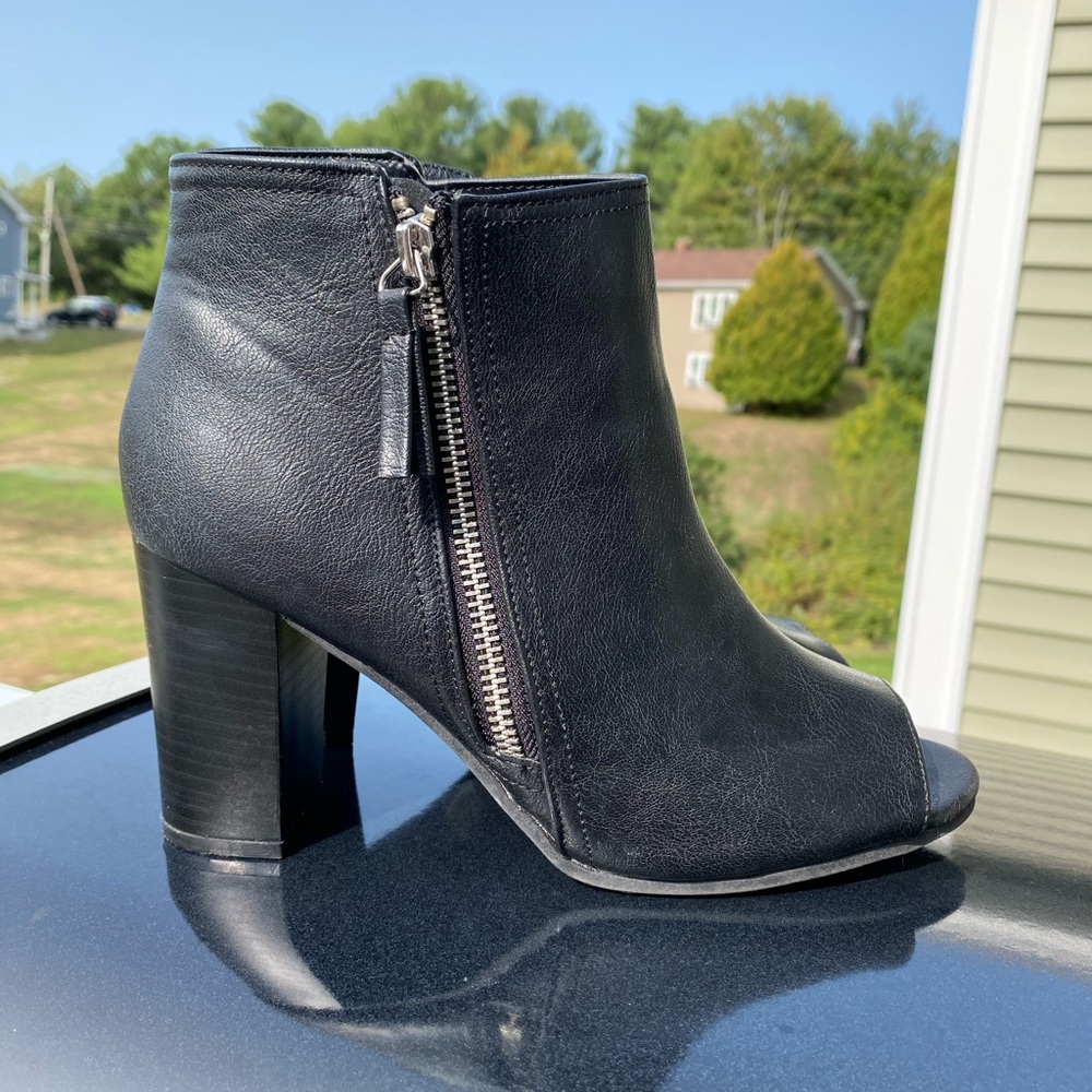 Cute open toed ankle boots